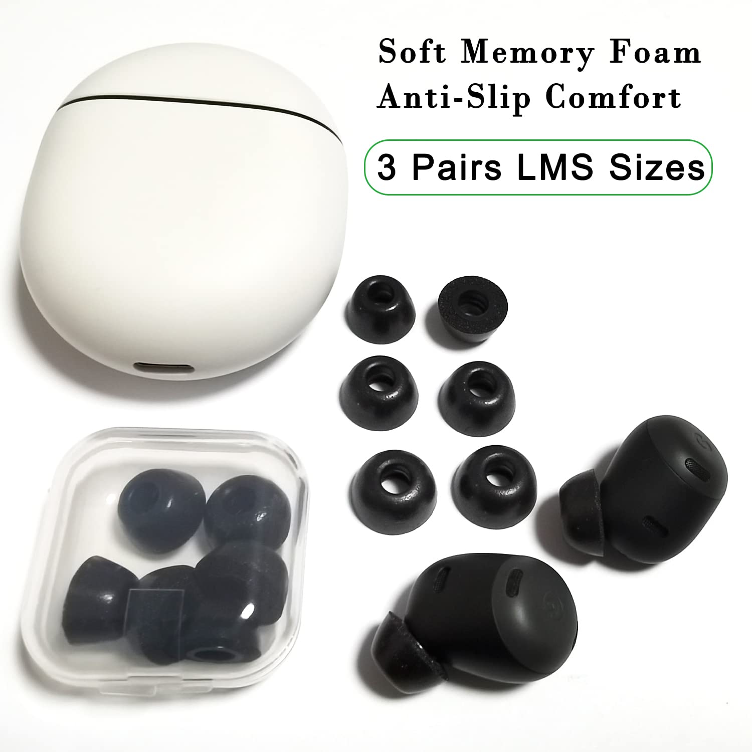 Google - Google Pixel Buds Pro イヤーピース ケース セット Amazon | 低反発素材イヤーチップ Google Pixel Buds Pro用 収納